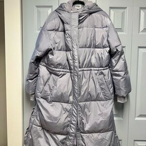 UGG Kaylee Lilac Silver Puffer Jacket